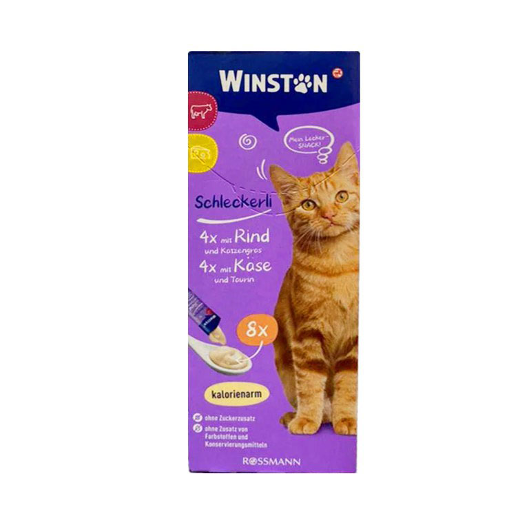 بستنی گربه وینستون با طعم گوشت گوساله وپنیر