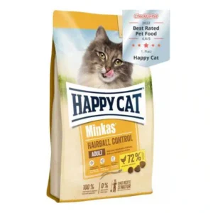 غذای گربه هپی کت هیربال مینکاس با مرغ